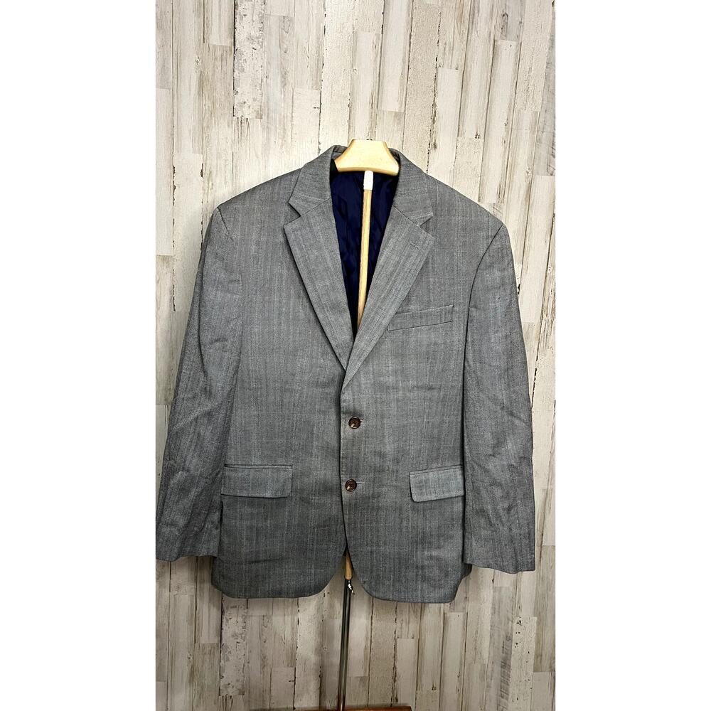 Vintage 90s Ralph Lauren Men's Herringbone Silk/Wool Blend Blazer Size 40S